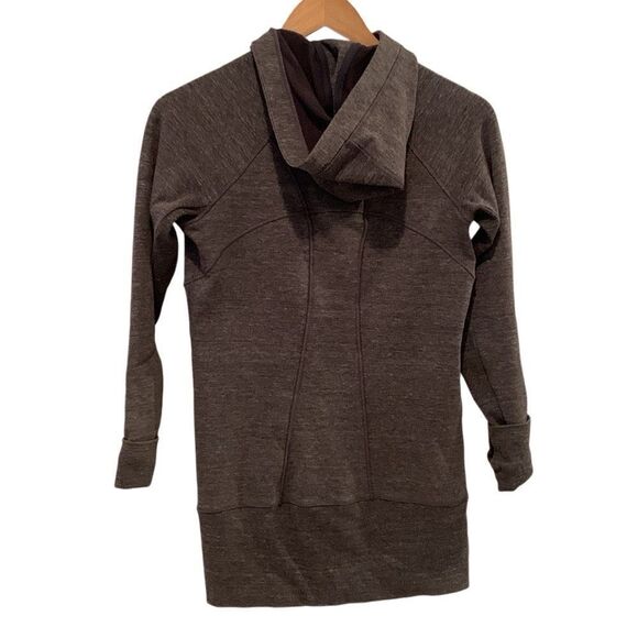 Athleta CYA Grey Strength Hoodie Jacket - Full Zip, Long Sweatshirt - Small - Picture 3 of 7